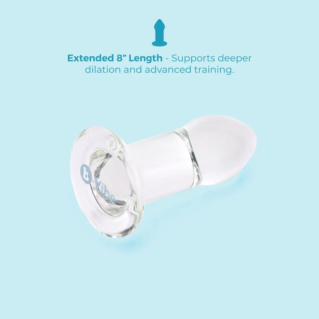 B-Vibe™ b-Vibe Advanced Glass Anal Dilator – 8’’ | Maximum Fullness & Temperature Play