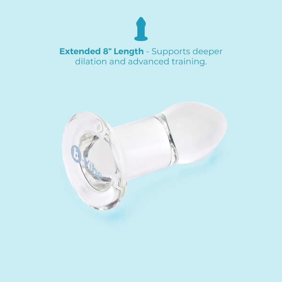 B-Vibe™ b-Vibe Advanced Glass Anal Dilator – 8’’ | Maximum Fullness & Temperature Play