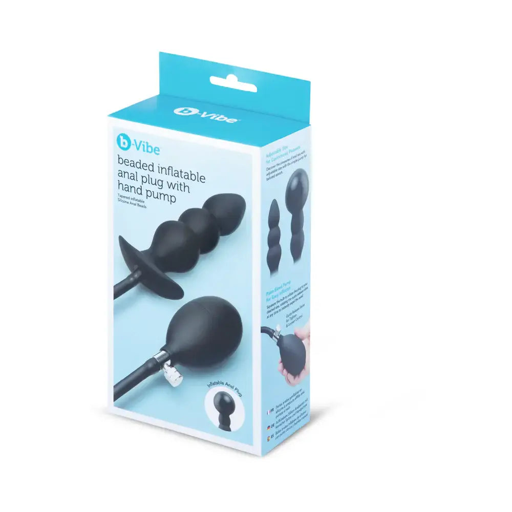 B-Vibe™ b-Vibe Beaded Inflatable Anal Plug with Hand Pump