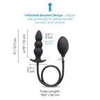 B-Vibe™ b-Vibe Beaded Inflatable Anal Plug with Hand Pump