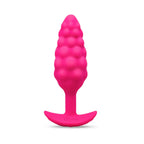 B-Vibe™ b-Vibe Bump Texture Plug, Small Vibrating Silicone Butt Cerise