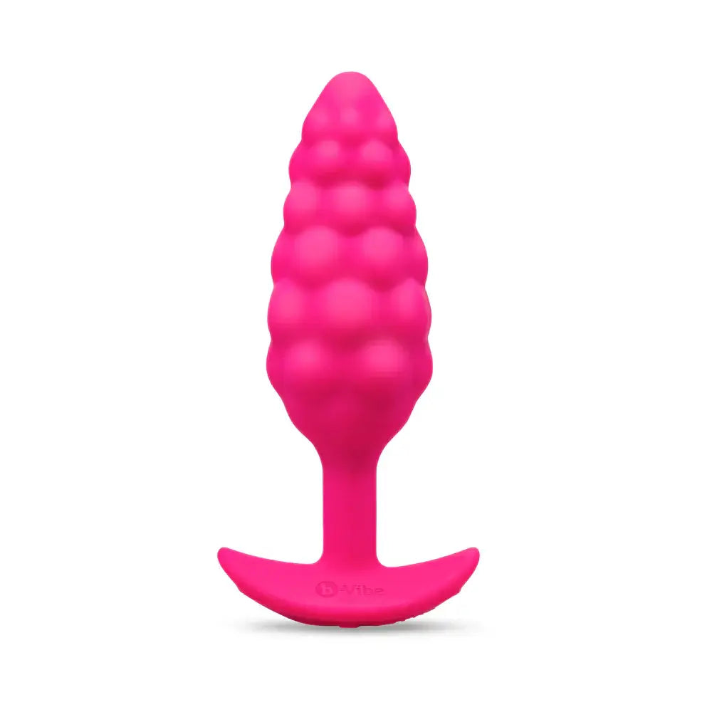 B-Vibe™ b-Vibe Bump Texture Plug, Small Vibrating Silicone Butt Cerise