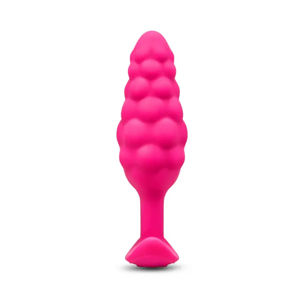 B-Vibe™ b-Vibe Bump Texture Plug, Small Vibrating Silicone Butt Cerise