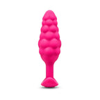 B-Vibe™ b-Vibe Bump Texture Plug, Small Vibrating Silicone Butt Cerise