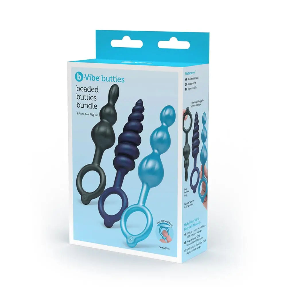 B - Vibe™ Butties Beaded Anal Plug 3 - Piece Set - Rolik®