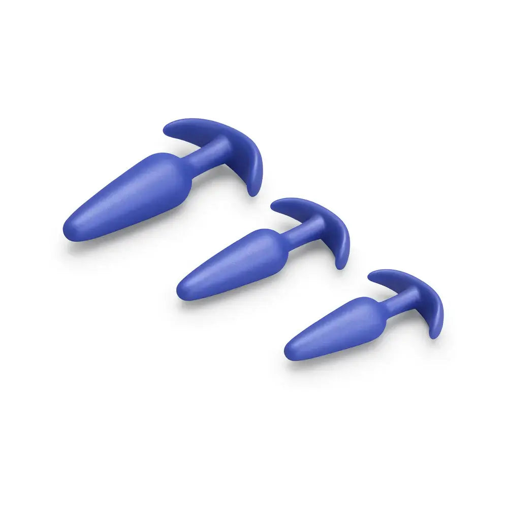 B-Vibe™ Butties Beginner Booty Bundle Anal Training Set Blue