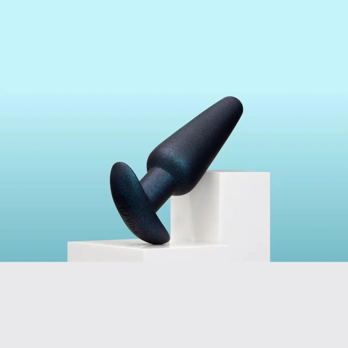 B-Vibe™ b-Vibe Butties Hefty Weighted Silicone Butt Plug - 5.5’’ Premium Anal Toy Blue