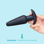 B-Vibe™ b-Vibe Butties Hefty Weighted Silicone Butt Plug - 5.5’’ Premium Anal Toy Blue