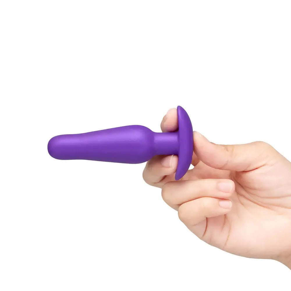 B-Vibe™ b-Vibe Butties Rookie Beginner Silicone Butt Plug - Purple