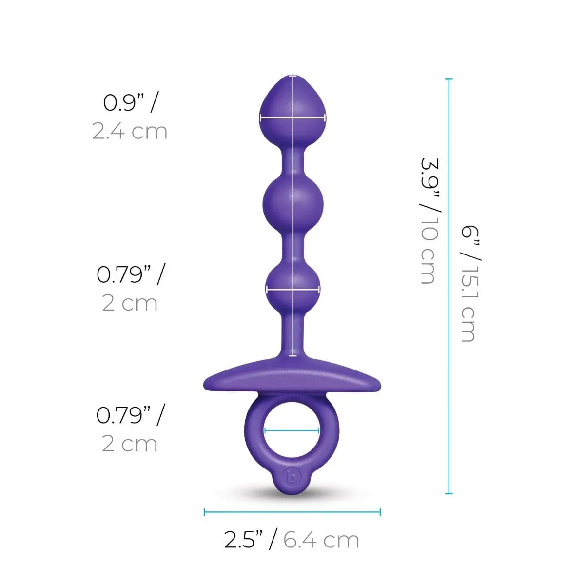 b-Vibe™ Butties Zip Silicone Anal Beads Rolik®
