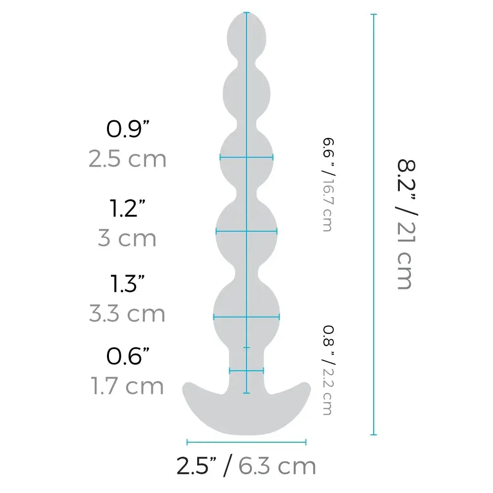 B - Vibe™ Cinco Vibrating Beads w/ Remote - Rolik®