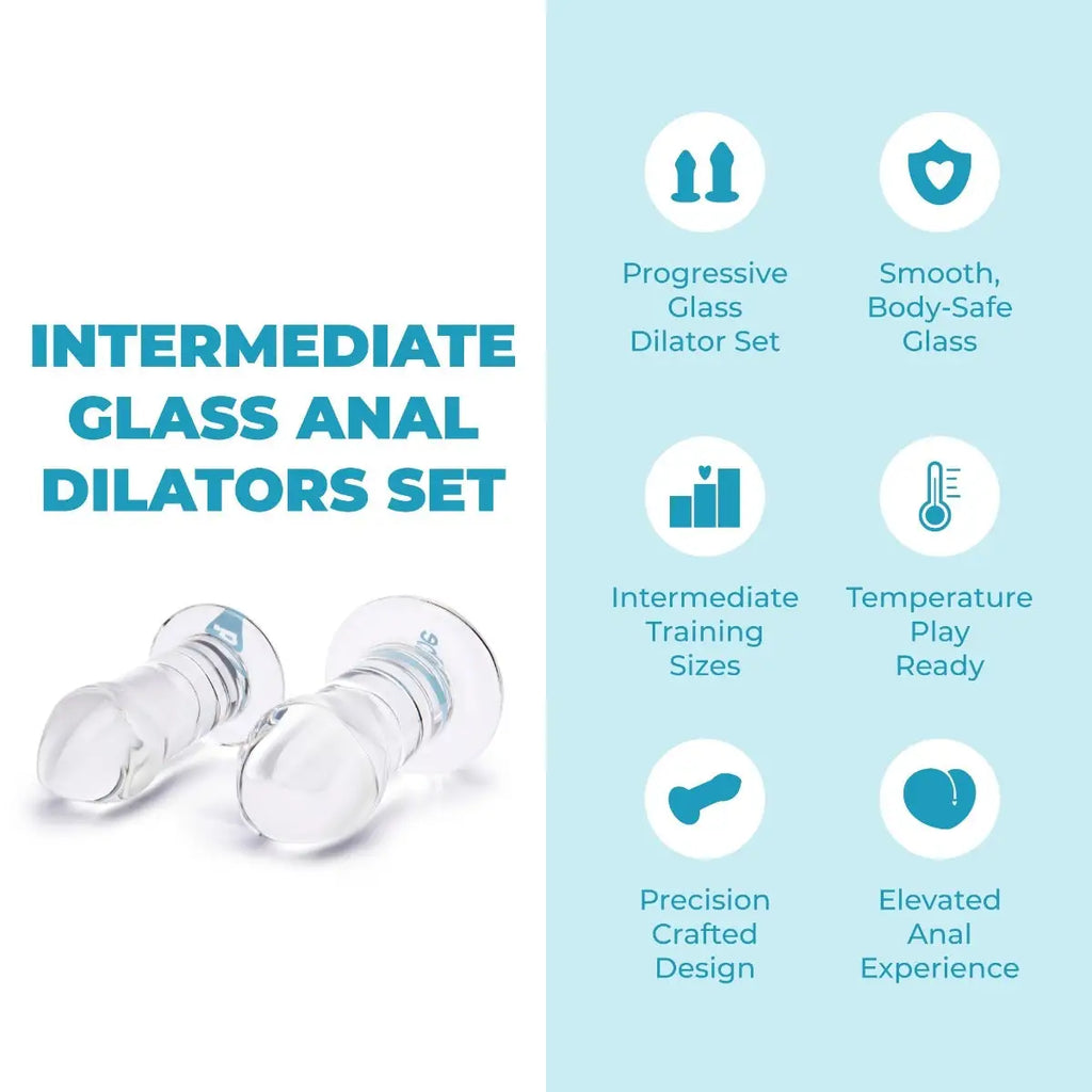 B-Vibe™ b-Vibe Intermediate Glass Anal Dilator Set – 2-Piece Training Kit