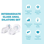 B-Vibe™ b-Vibe Intermediate Glass Anal Dilator Set – 2-Piece Training Kit