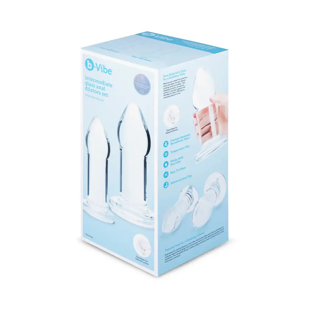 B-Vibe™ b-Vibe Intermediate Glass Anal Dilator Set – 2-Piece Training Kit