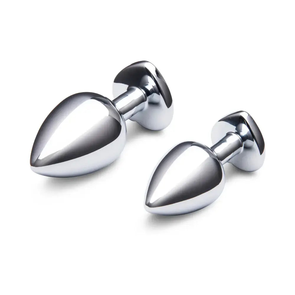 b-Vibe™ Jewel Heart Metal Butt Plug Training Set - Rolik®