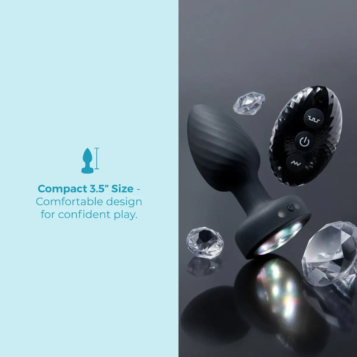 B-Vibe™ b-Vibe Light-Up Butt Plug – Vibrating Rotating & Remote Control Black