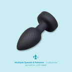 B-Vibe™ b-Vibe Light-Up Butt Plug – Vibrating Rotating & Remote Control Black