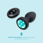 B-Vibe™ b-Vibe Light-Up Butt Plug – Vibrating Rotating & Remote Control Black
