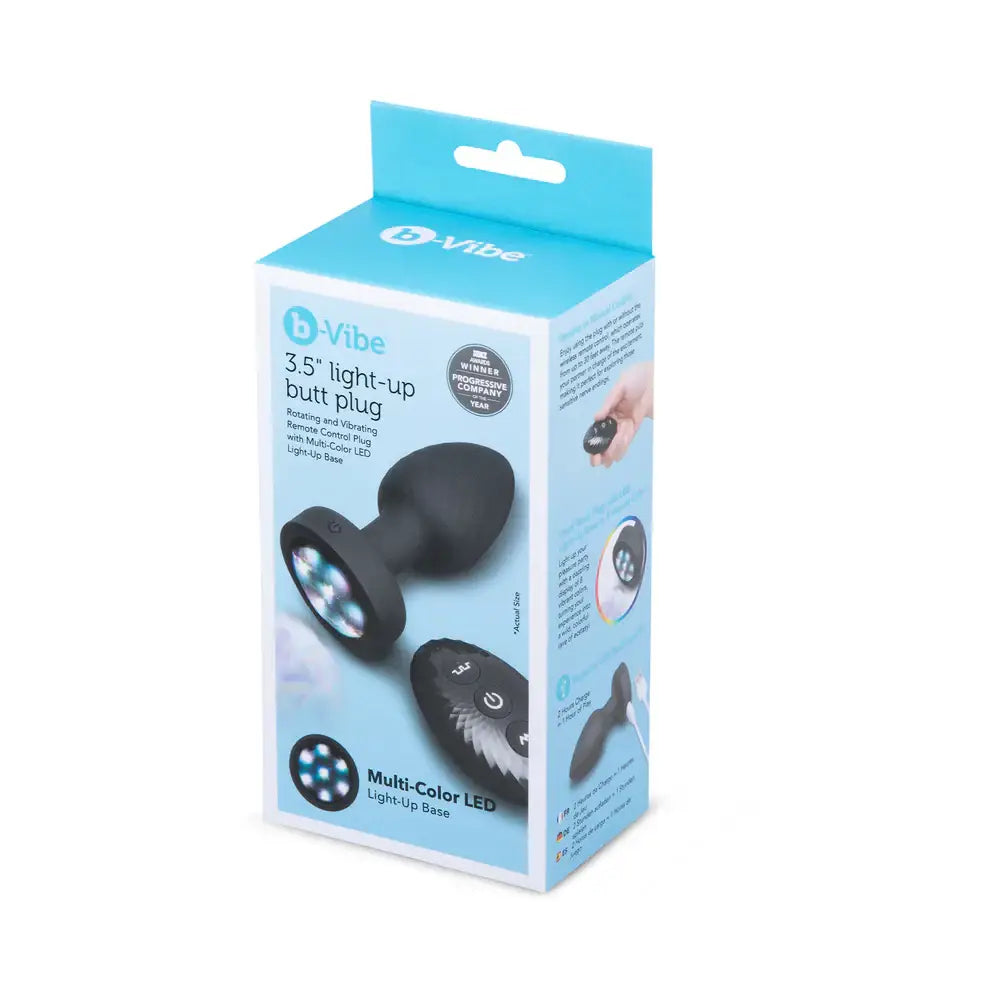 B-Vibe™ b-Vibe Light-Up Butt Plug – Vibrating Rotating & Remote Control Black
