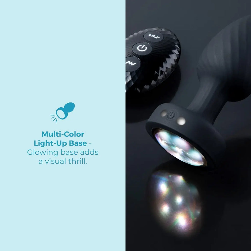 B-Vibe™ b-Vibe Light-Up Butt Plug – Vibrating Rotating & Remote Control Black