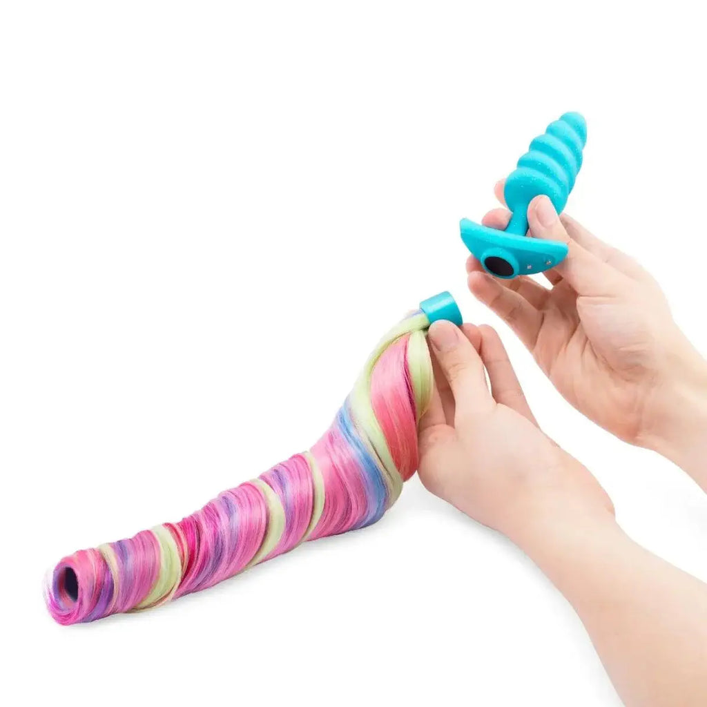 b-Vibe™ Unicorn Tail Vibrating Butt Plug - Rolik®