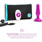 B-Vibe™ B-Vibe Novice Remote Vibrating Butt Plug - Rechargeable Small with Wireless Control