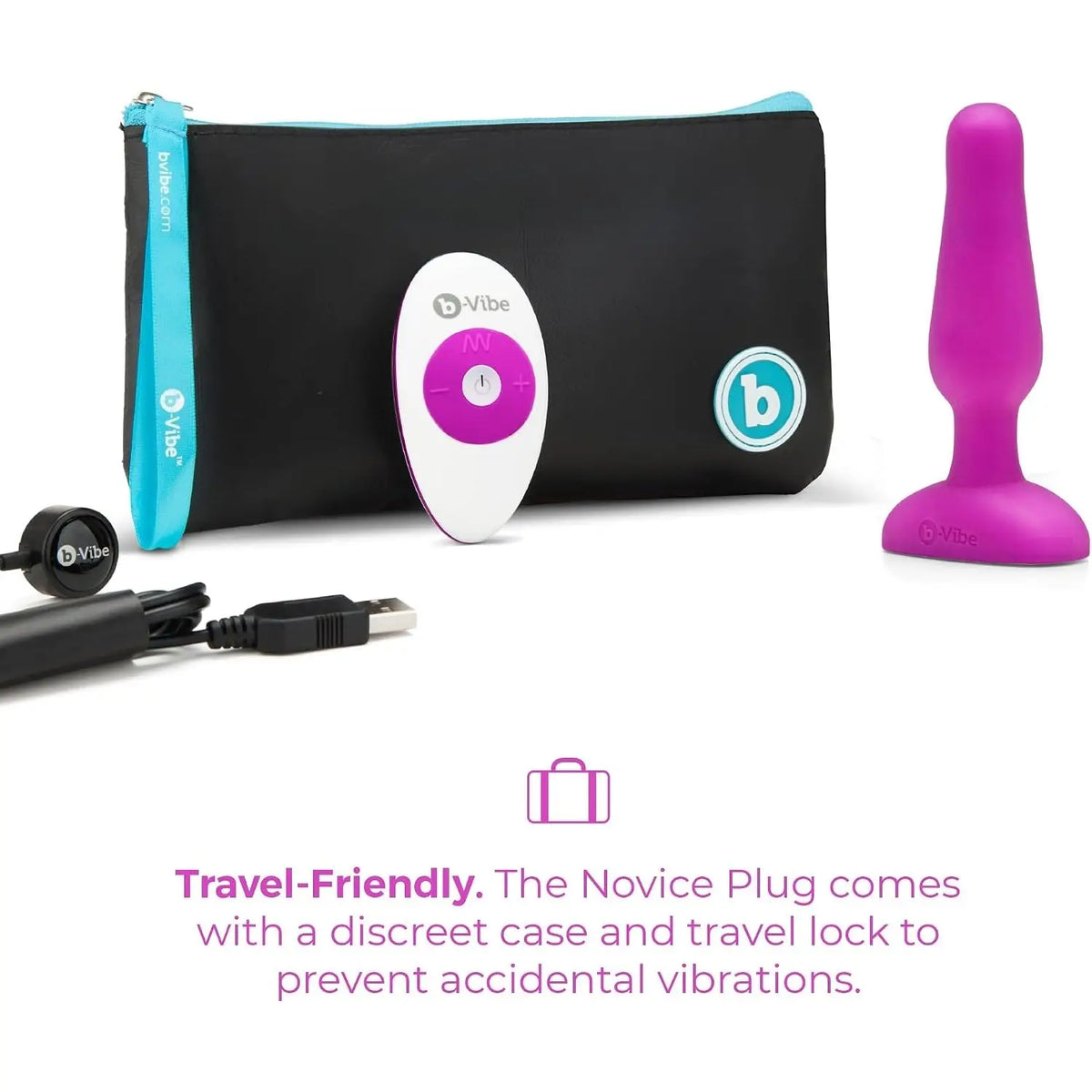B-Vibe™ B-Vibe Novice Remote Vibrating Butt Plug - Rechargeable Small with Wireless Control