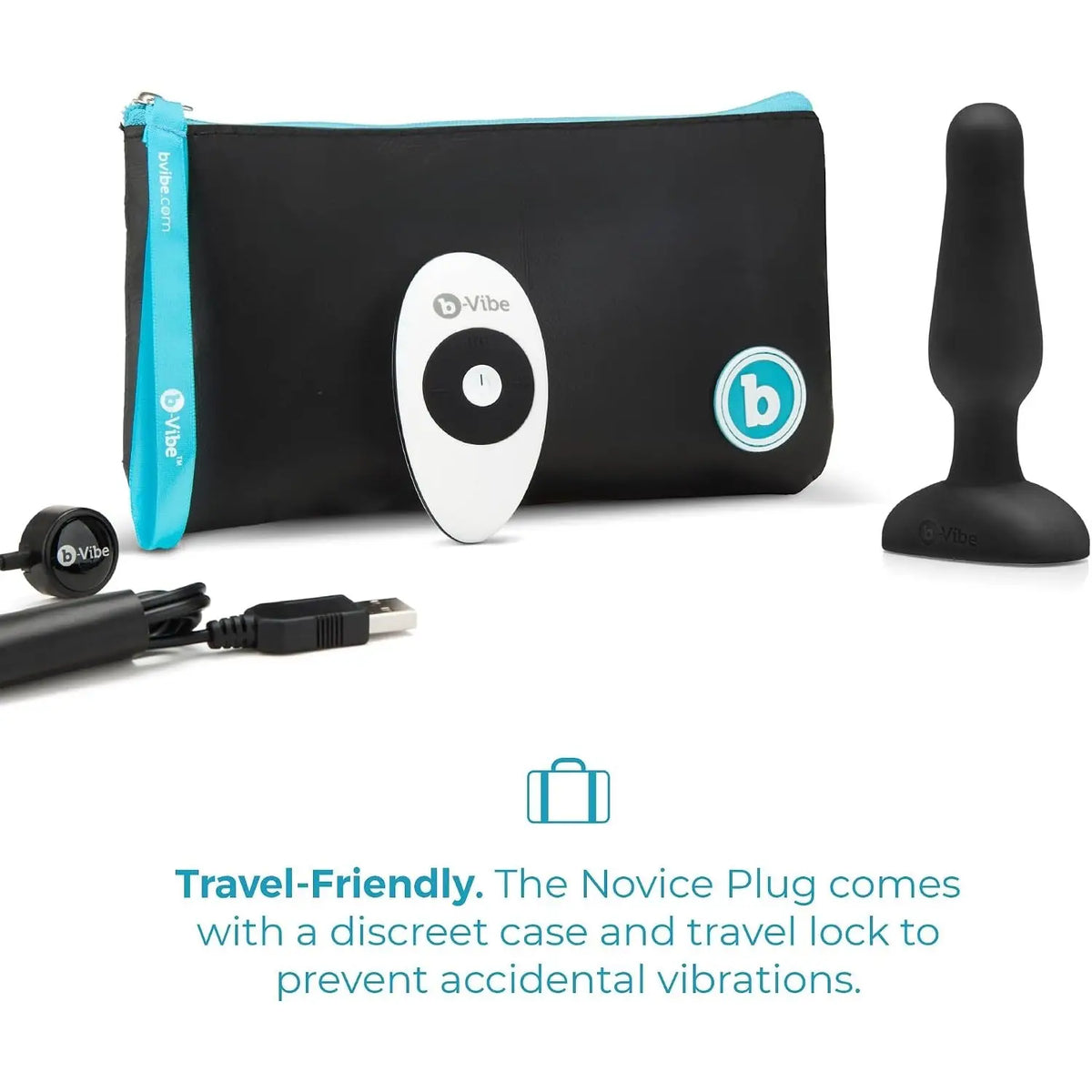 B-Vibe™ B-Vibe Novice Remote Vibrating Butt Plug - Rechargeable Small with Wireless Control