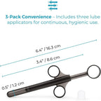 B-Vibe™ B-Vibe Personal Lubricant Applicator 3-Pack - Mess-Free Internal Lube Application Black