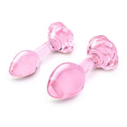B-Vibe™ Pink Roses Glass Butt Plug Training Set - Rolik®