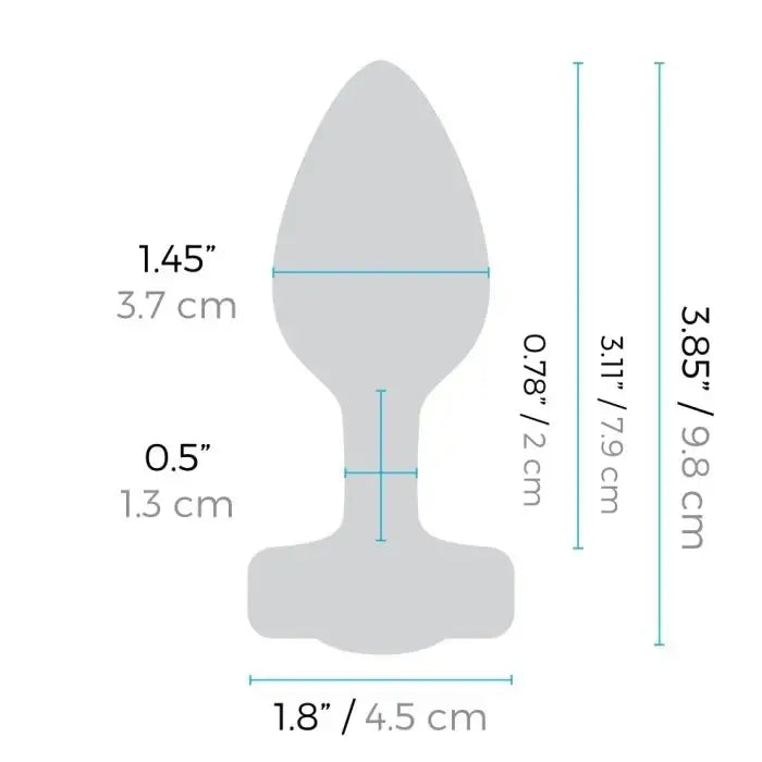 B - Vibe™ Vibrating Jewel Plug S/M - Rolik®