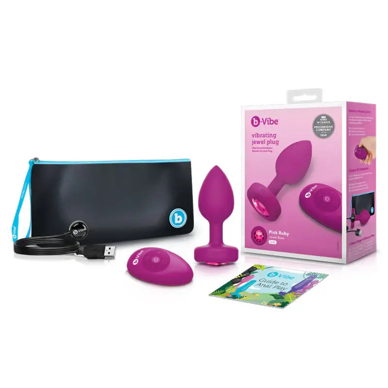 B - Vibe™ Vibrating Jewel Plug S/M - Rolik®