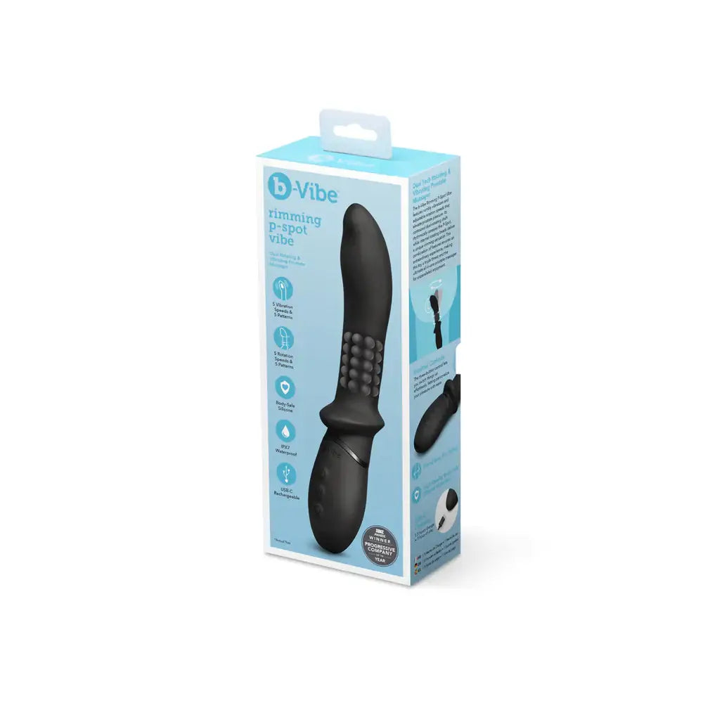 B-Vibe™ b-Vibe Rimming P-Spot Vibe - Dual Rotating & Vibrating Prostate Massager Black