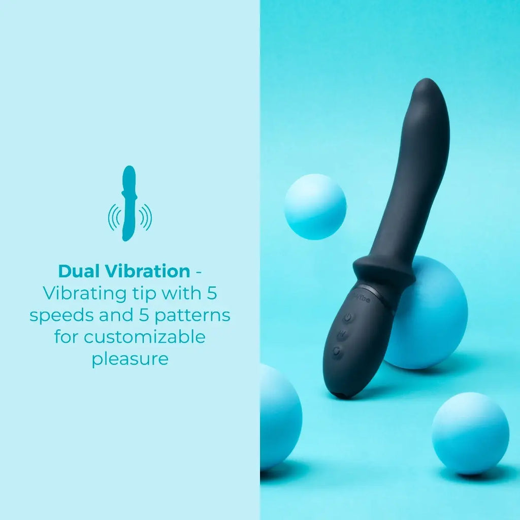 B-Vibe™ b-Vibe Rimming P-Spot Vibe - Dual Rotating & Vibrating Prostate Massager Black