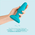 B-Vibe™ B-Vibe Rimming Plug 2 - Rotating Beads & Vibration Remote Control Medium