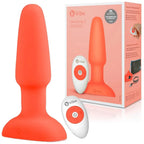 B-Vibe™ B-Vibe Rimming Plug 2 - Rotating Beads & Vibration Remote Control Medium Orange