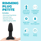 B-Vibe™ B-Vibe Rimming Plug Petite - Rotating Beads & Vibration Remote Control Small