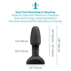 B-Vibe™ B-Vibe Rimming Plug Petite - Rotating Beads & Vibration Remote Control Small