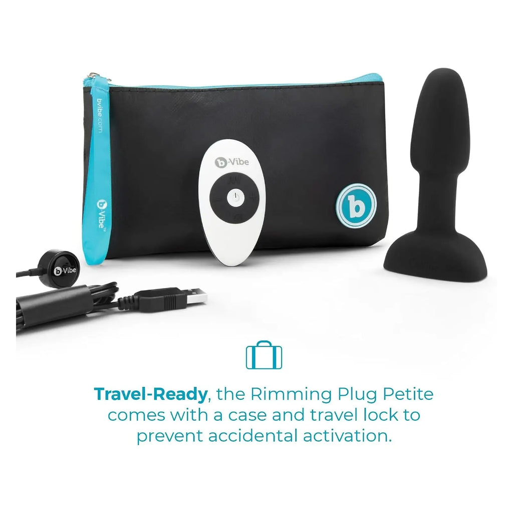 B-Vibe™ B-Vibe Rimming Plug Petite - Rotating Beads & Vibration Remote Control Small