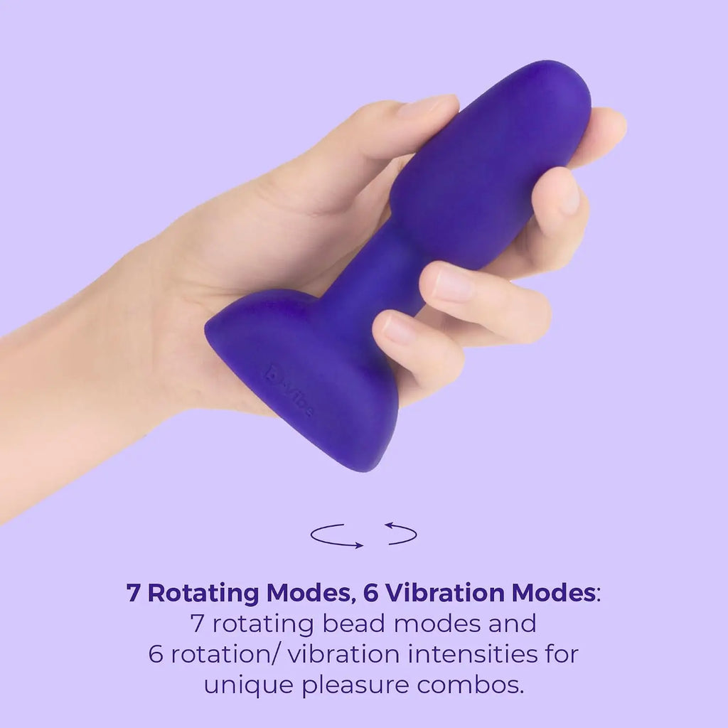 B-Vibe™ B-Vibe Rimming Plug Petite - Rotating Beads & Vibration Remote Control Small