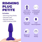 B-Vibe™ B-Vibe Rimming Plug Petite - Rotating Beads & Vibration Remote Control Small