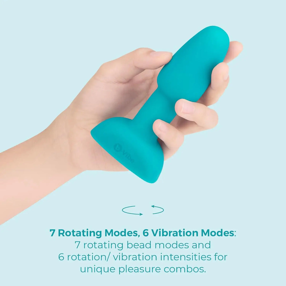 B-Vibe™ B-Vibe Rimming Plug Petite - Rotating Beads & Vibration Remote Control Small
