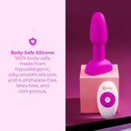 B-Vibe™ B-Vibe Rimming Plug Petite - Rotating Beads & Vibration Remote Control Small