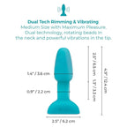 B-Vibe™ B-Vibe Rimming Plug Petite - Rotating Beads & Vibration Remote Control Small