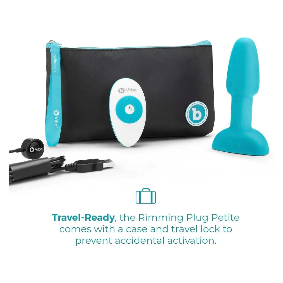 B-Vibe™ B-Vibe Rimming Plug Petite - Rotating Beads & Vibration Remote Control Small
