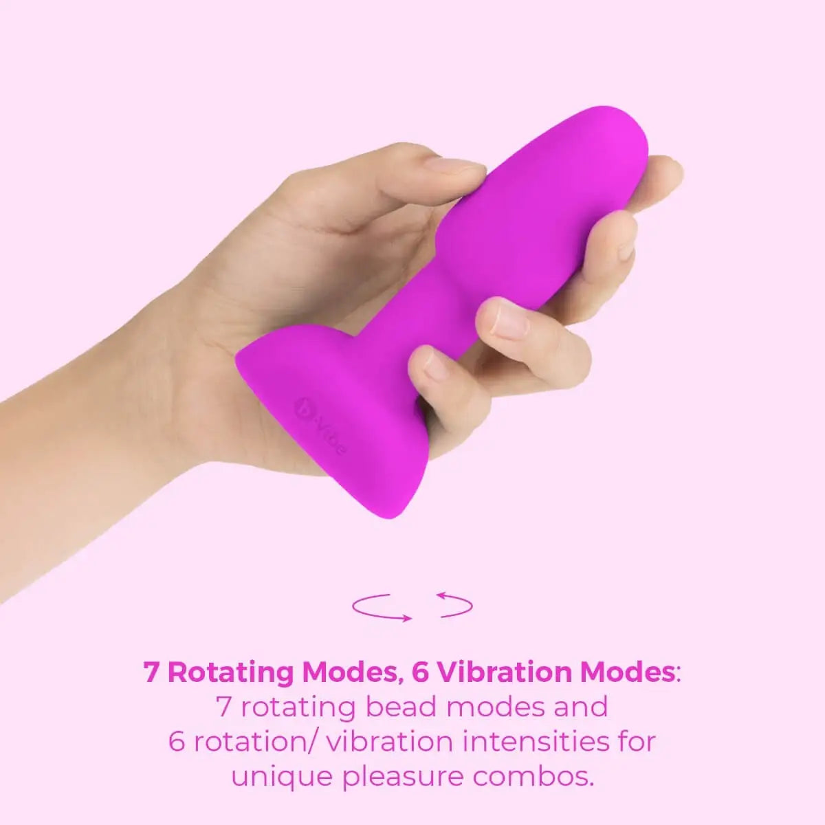 B-Vibe™ B-Vibe Rimming Plug Petite - Rotating Beads & Vibration Remote Control Small
