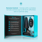 B-Vibe™ B-Vibe Rimming Plug XL with Remote - Rotating Beads & Vibration Black