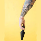 B-Vibe™ B-Vibe Rimming Plug XL with Remote - Rotating Beads & Vibration Black