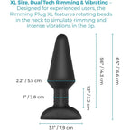 B-Vibe™ B-Vibe Rimming Plug XL with Remote - Rotating Beads & Vibration Black