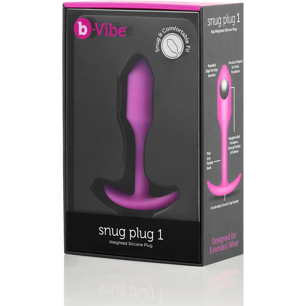 B-Vibe™ B-Vibe Snug Plug 1 (Small) - Weighted Extended-Wear Butt for Fullness